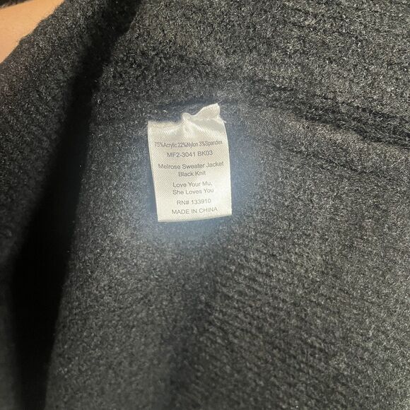 Show Me Your MuMu Sweater Women’s Medium Melrose Jacket Black Knit Duster - Picture 8 of 10